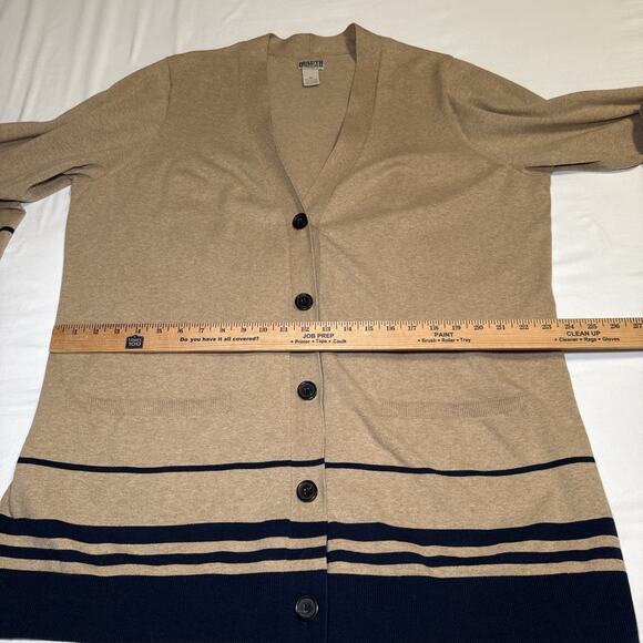 Duluth Trading Co. Camel Navy Duster Cardigan Sweater Womens 2X Long Sleeve EUC - Picture 8 of 15